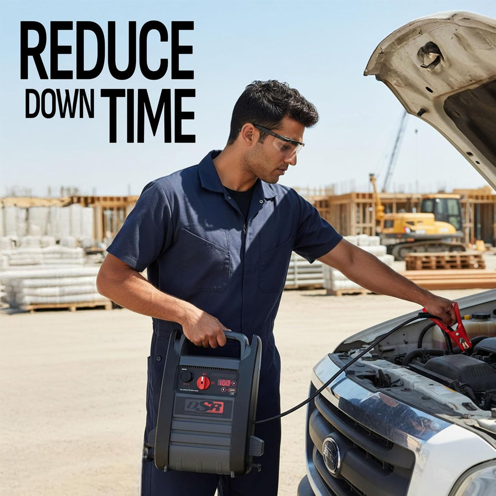 DSR Proseries Car Battery Jump Starter - 2200 Peak Amp 12V Car Starter, Jump Box & Portable Power Station - Digital Display, Heavy-Duty Clamps - DSR165