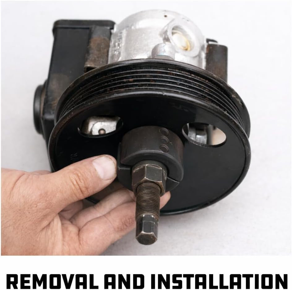 Power Steering and Alternator Pulley Remove and Install Tool Set, Replace Vehicle Steering Pump, Car Repair Tools, Storage Case - 648605