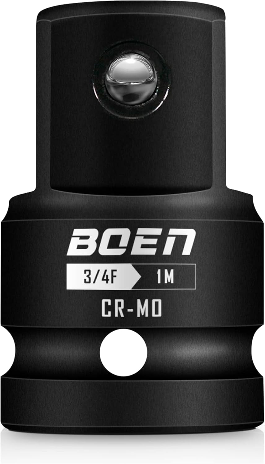 3/4"F to 1"M Impact Socket Adapter, Cr-Mo Steel,Socket Adapter Set for Impact Driver Conversions