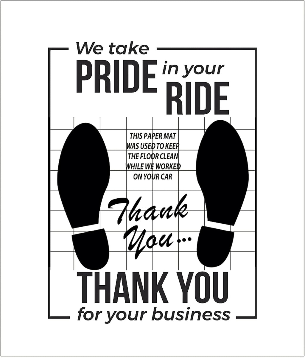 White Car Paper Floor Mats : Disposable Floor Cars Auto Vehicles Automotive Mat