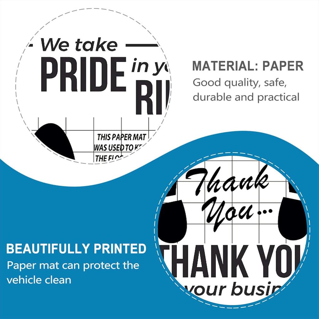 White Car Paper Floor Mats : Disposable Floor Cars Auto Vehicles Automotive Mat