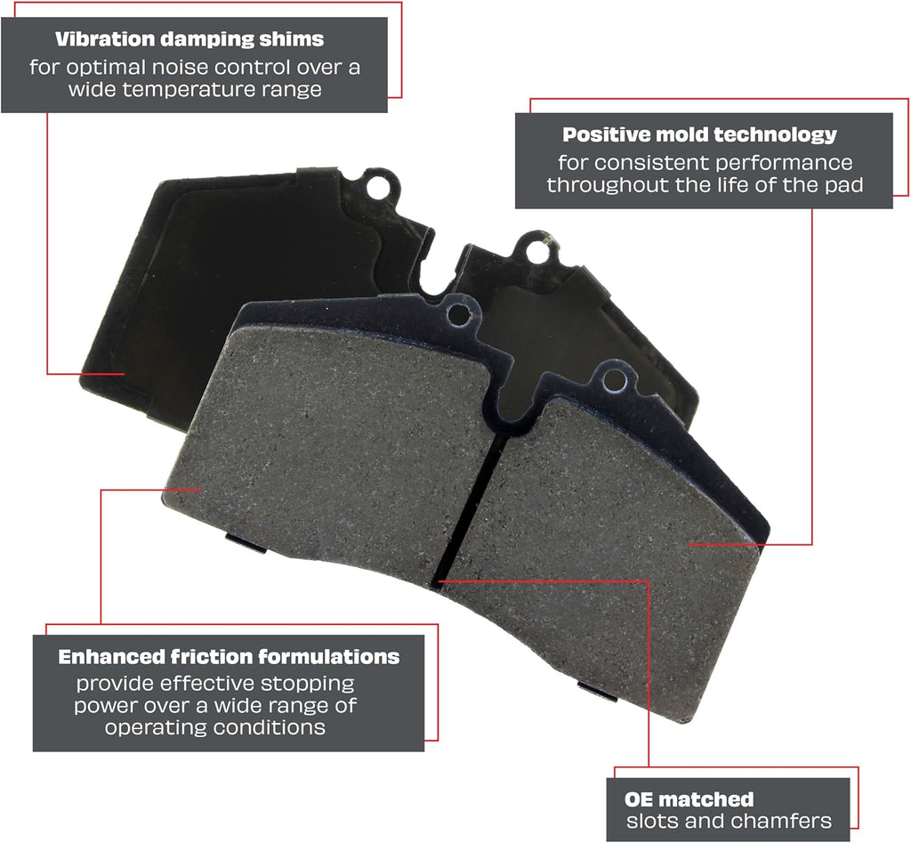 309.07210 Centric Automotive Front Brake Pads for Selected Subaru Model Years