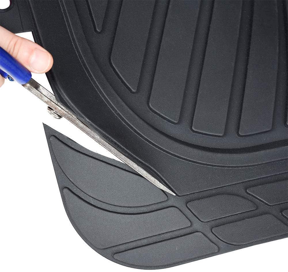 4-Piece All-Weather Protection Heavy Duty Rubber Floor Mats Set with Cargo Liner