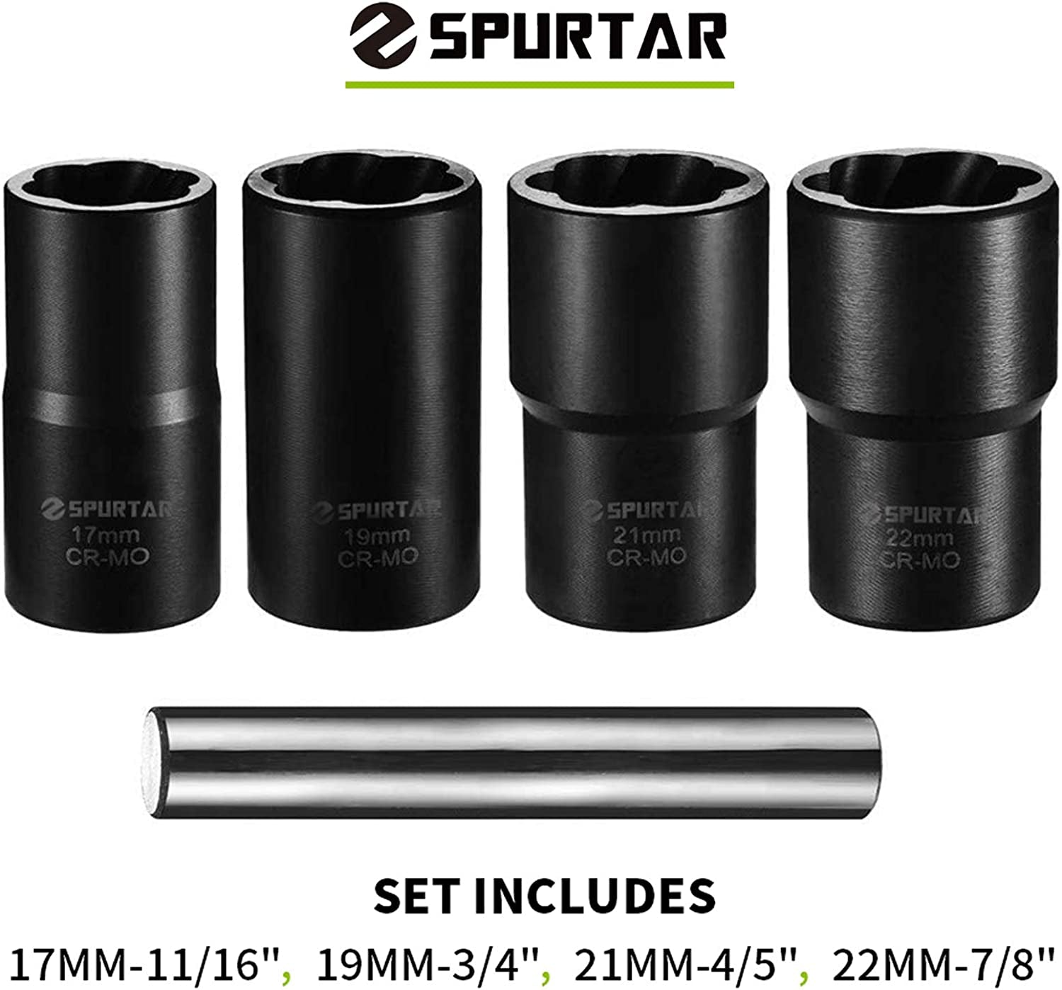 Extractor Estractor De Tuercas Pernos Tornillos Dañados Rotos Quitar Sacar 5Pc