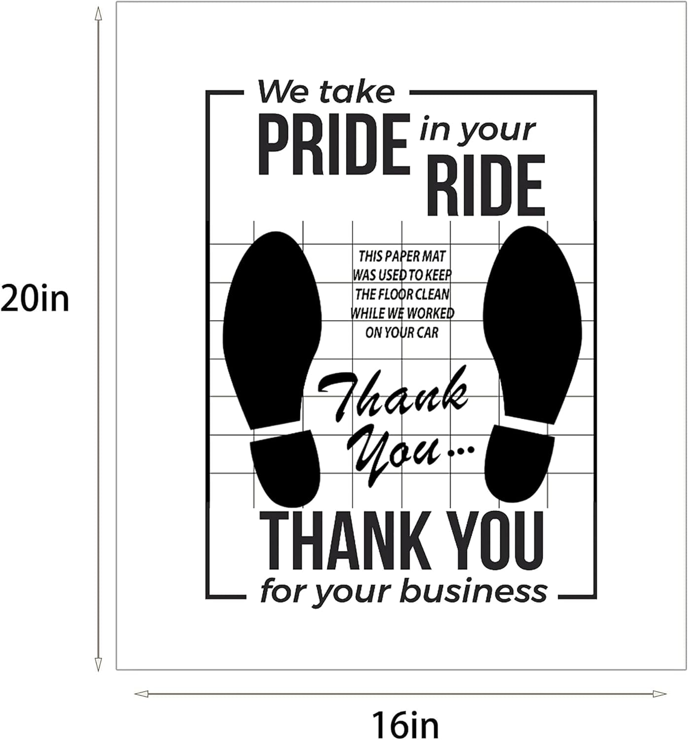 White Car Paper Floor Mats : Disposable Floor Cars Auto Vehicles Automotive Mat