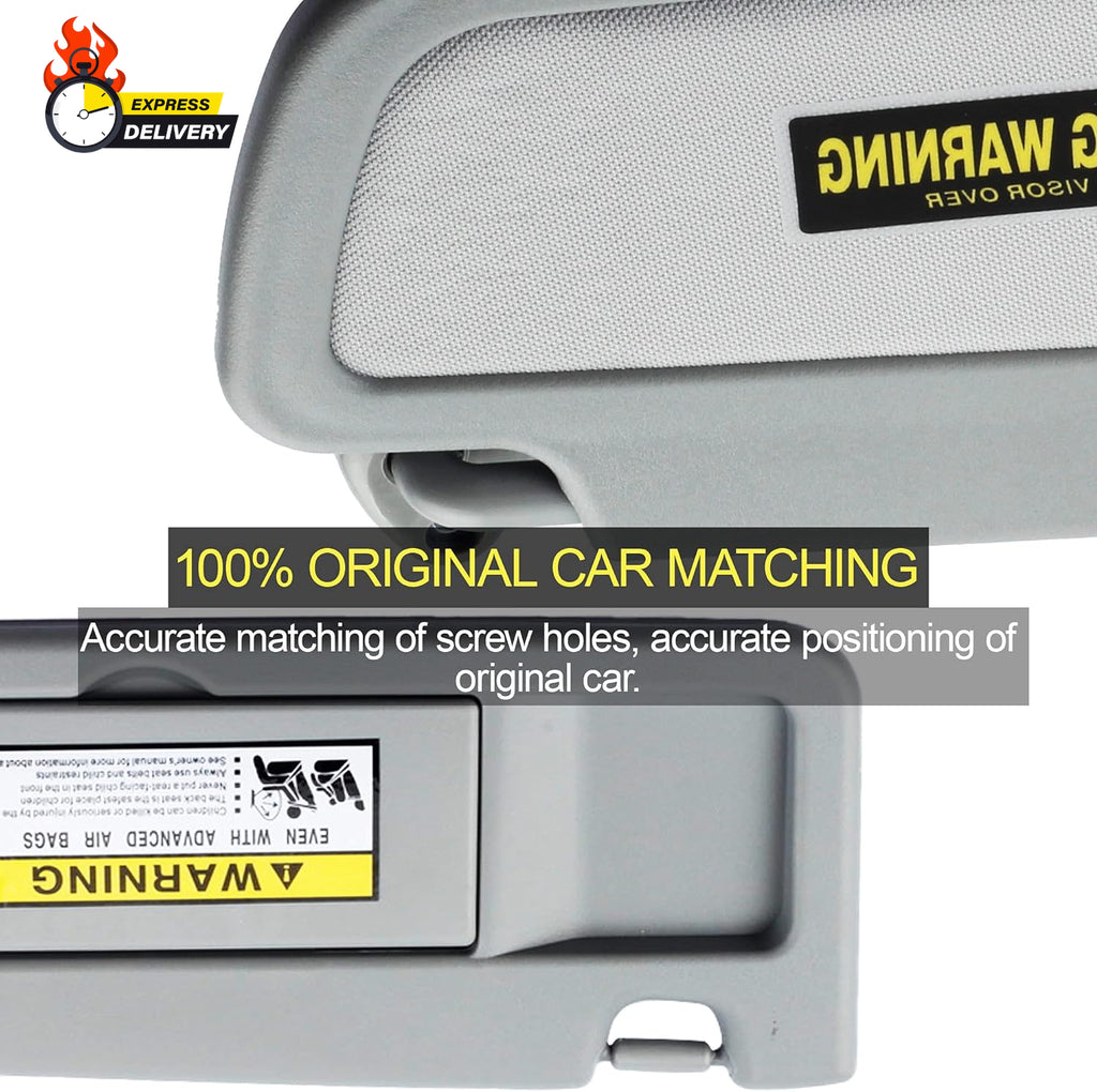 Clear Gray Pair Sun Visor Compatible with Honda Civic 2006-2011 Replaces# 83280-