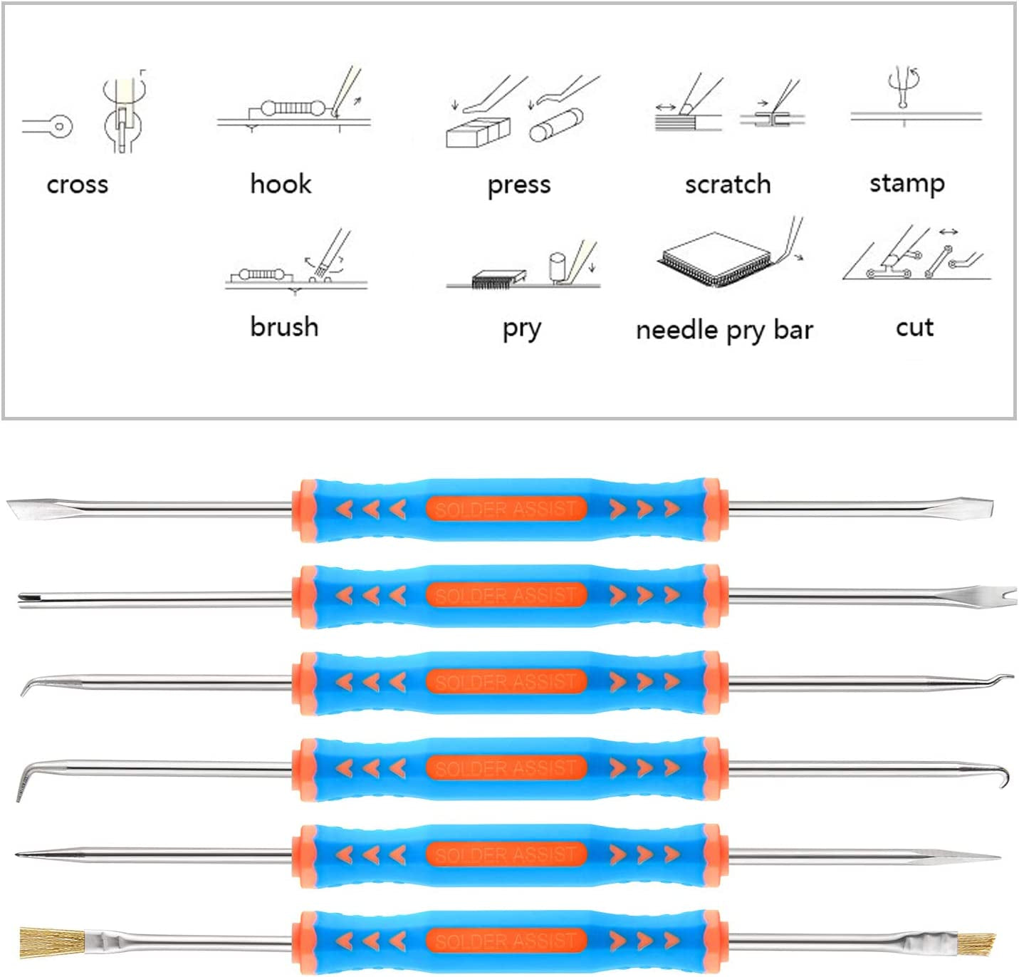 El Kit De Accesorios De Soldadura Sainwora De 10 Piezas Incluye 6 Herramientas