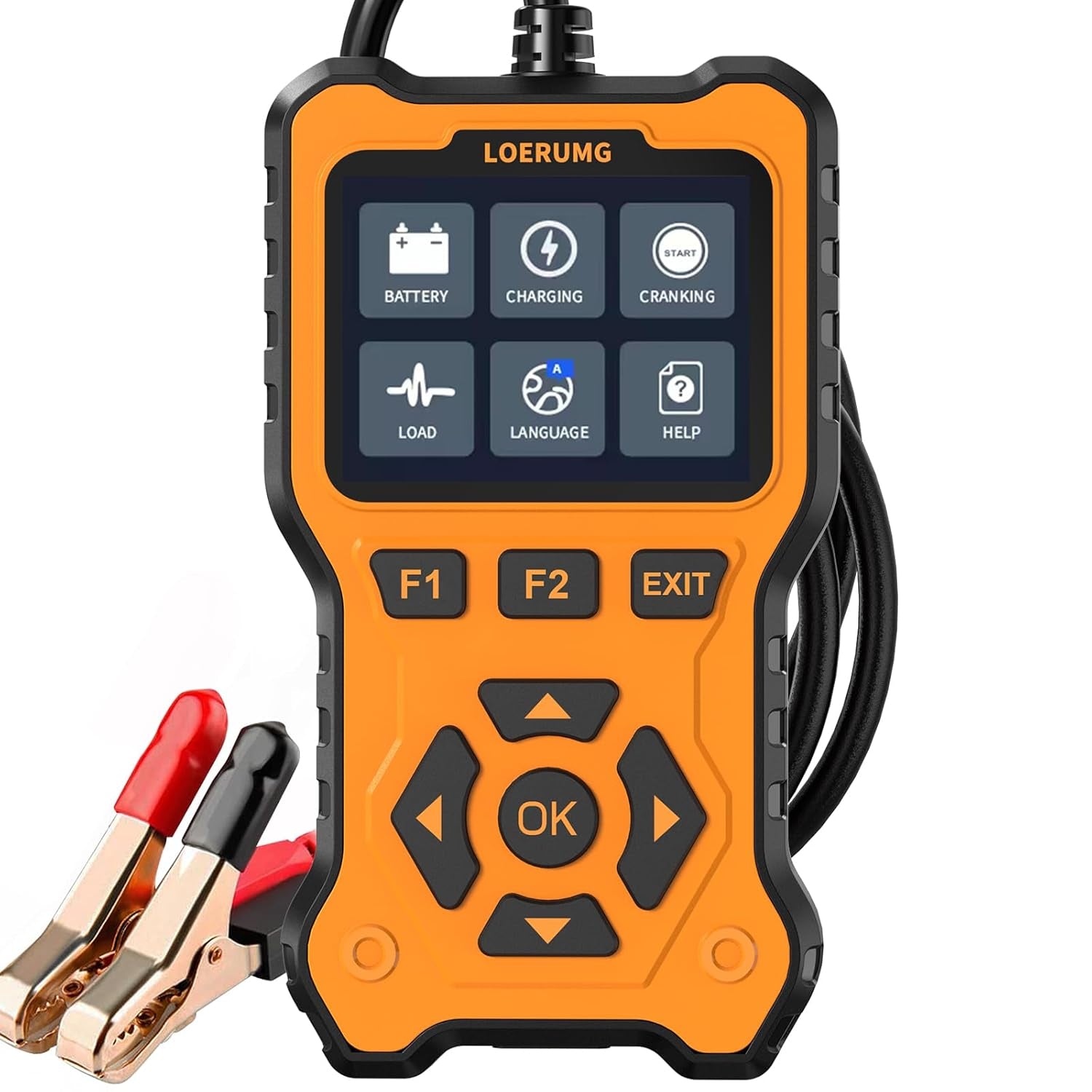 Car Battery Tester 12V 24V Load Tester,100-2000Cca Automotive Alternator Tester Battery Analyzer Digital Charg System Scan Tool Crank System Tester for Truck Marine Motorcycle SUV Boat.
